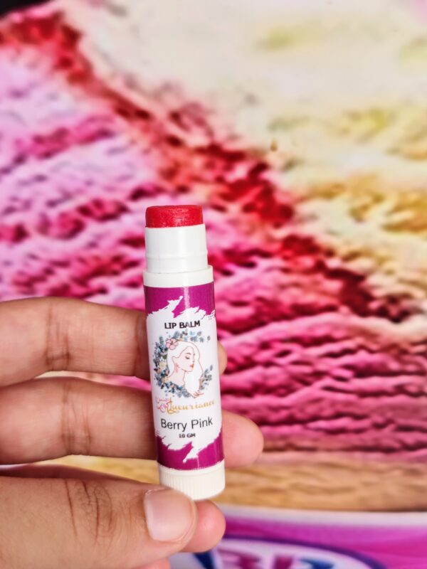 Berry Pink lip balm by Luxuriance - Image 2