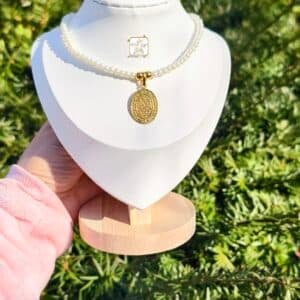 Ayat ul kursi pearl necklace, 18 inches