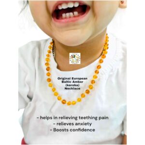 Juvenile Amber necklace (keroba), screw lock