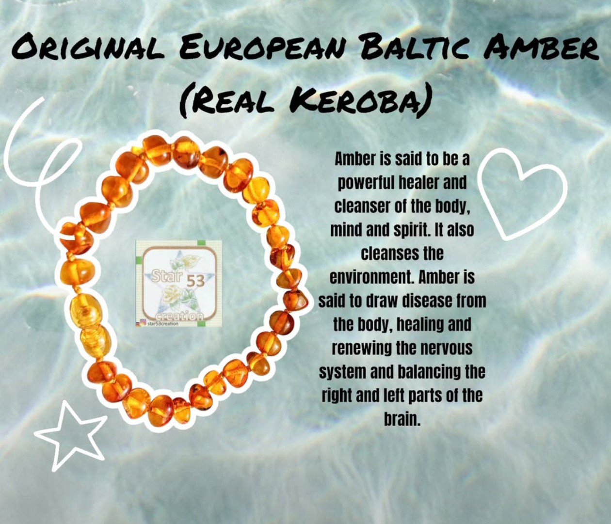 Amberlee bracelet, adjustable, Original European baltic amber - Image 2